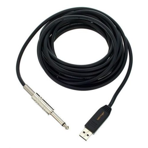 Imagen del cable de audio para guitarra eléctrica con USB de Behringer.